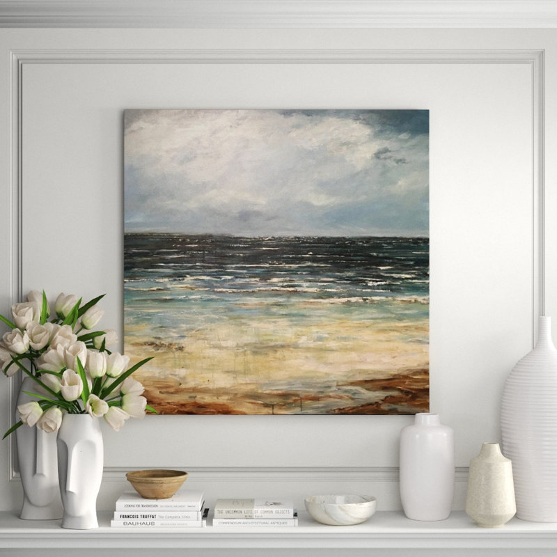 Emerald Sea - Artist Enhanced Canvas Print, 40" H x 40" W x 1.5" D, Unframed Canvas
