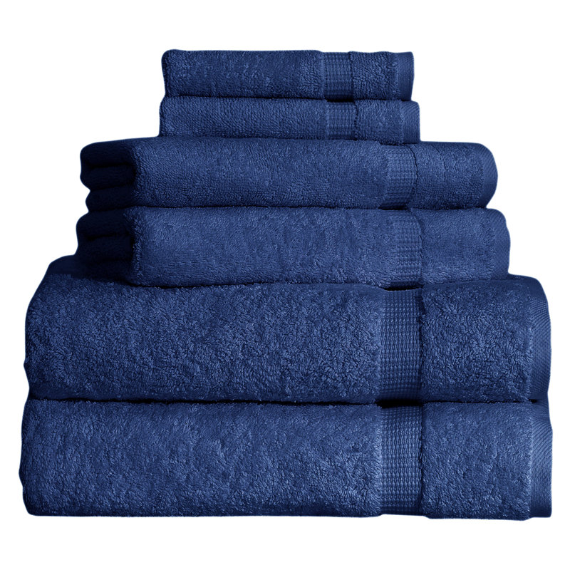 Balsamo 6-Piece Quick Dry Turkish Cotton Towel Set, Peach