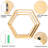3 Piece Hexagon Floating Shelf