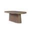 Marielle 84" Oval Pedestal Dining Table, Cocoa