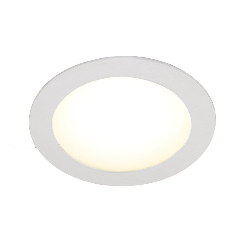 Matte White 6.75" Round LED Recessed Lighting Kit