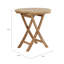 Round Teak Folding Outdoor Bistro Table , 70cm cm W 70cm cm D
