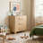 Lumo 3-Drawer Dresser with Wood Rounded Legs