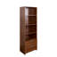 Bibliothèque avec tiroirs, hauteur 70,87 po, 4 tablettes, moderne, bureau à domicile, salon, bureau
