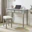 Bureau d'écriture rectangulaire en bois massif gris avec tiroirs-1296725153