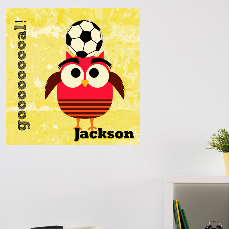 Décalcomanie murale personnalisée dancer hibou, H 20 po x l 20 po, Oui