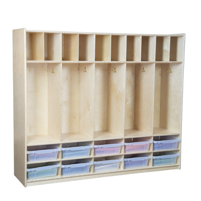 Locker and Communication Center with 10 Translucent Trays X-Wide 58"W