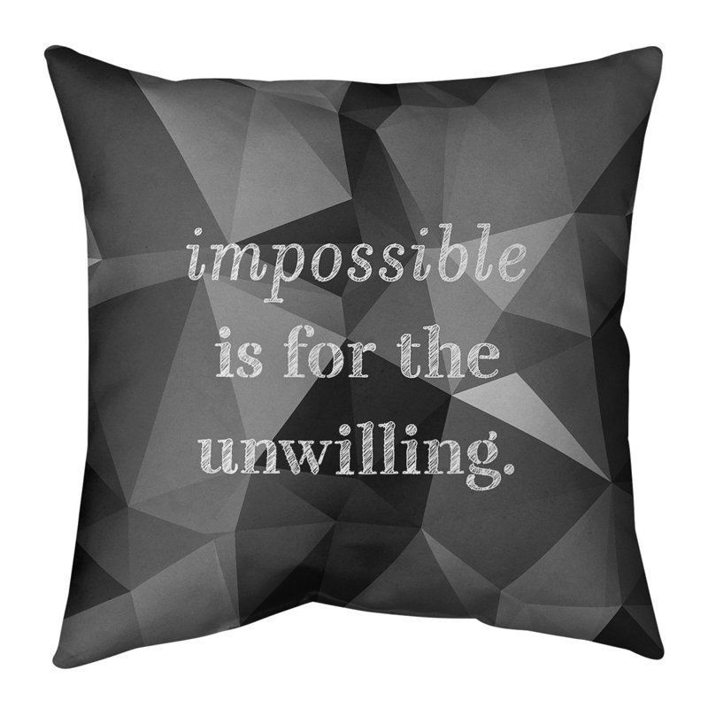 Coussin de sol, 40 po x 40 po, Gris / Noir