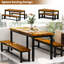 1+2 Dining Table And Chair Set, With A Pole Design For Stability And Portability, Saving Space,vacuum-formed Tabletop Paired With A Metal Support Structure,stable And Good Looking-114614248-114614249