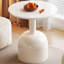 58 cm Cream White Round End Table