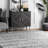Kallye Chevron Striped Flatweave Ivory/Light Gray Indoor/Outdoor P.E.T. Area Rug-1027254664