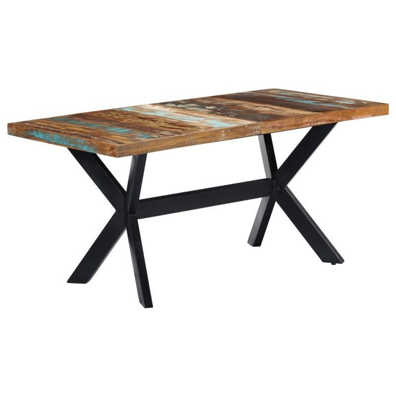 Tinnin Solid Wood Dining Table, 75cm H x 160cm L x 80cm W