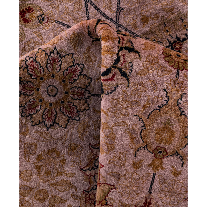 Overdyed Hand-Knotted Wool Modern-Contemporary Beige Area Rug 6' 2" x 9' 1"