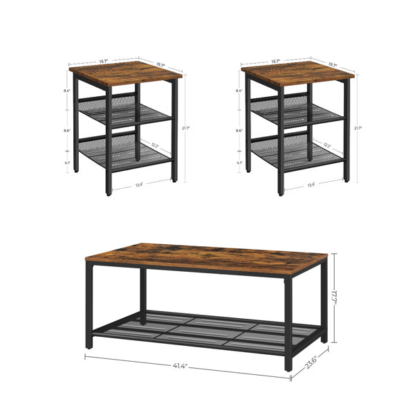 VASAGLE 3 - Piece Living Room Table Set & Reviews | Wayfair