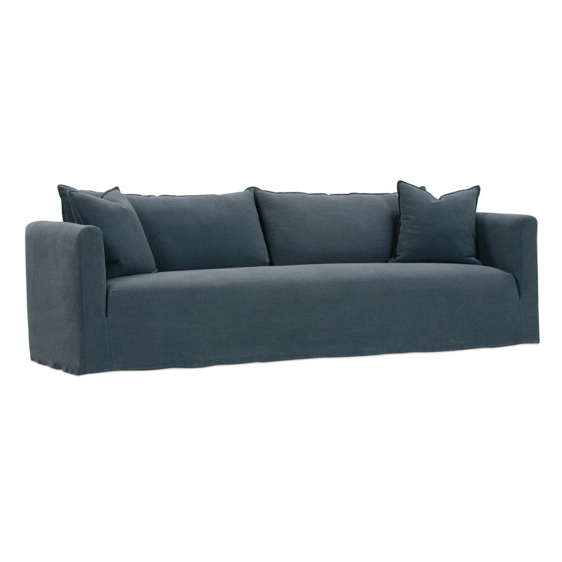 Alana Slipcovered Sofa, Indigo Linen
