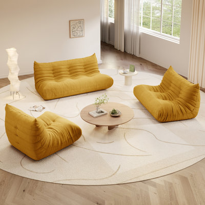 Abbie Boneless Lazy Sofa Bean Bag Sofa Floor Sofa Compression Corduroy Sofa for Living Room, Bedroom