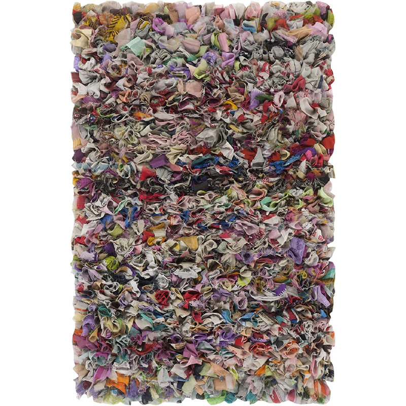 Cudney Shag Hand Woven Performance Abstract Rug, Rectangle 8' x 10'