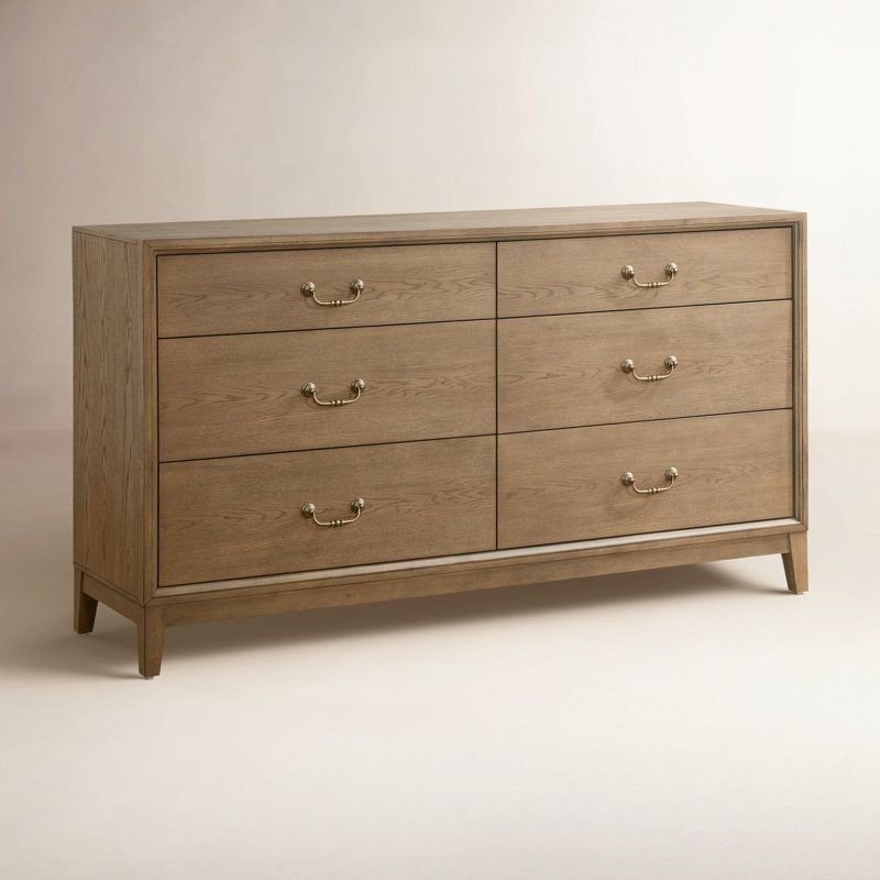 Commode 6 tiroirs Bartlett, Brun