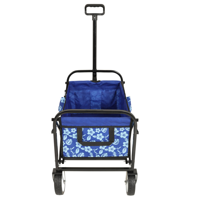 Chariot pliable pliable coloré Minimeetall avec système de cerclage, chariot de plage, chariot d'épicerie de camping