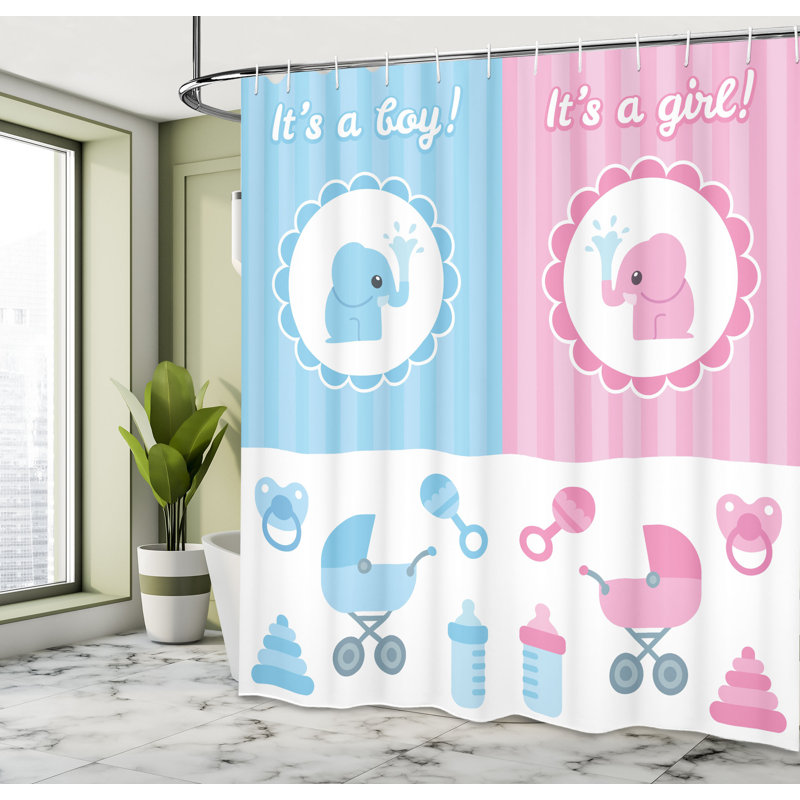 Shower Curtain with Hooks Included, 70"H x 69"W