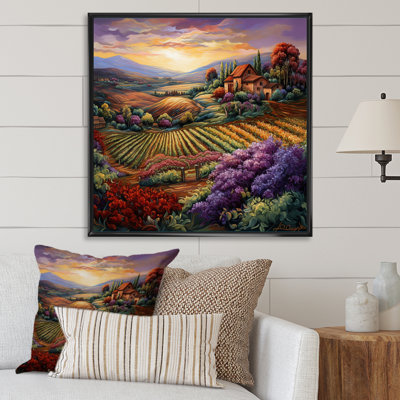 Vineyard Charm Vivid, impression sur toile