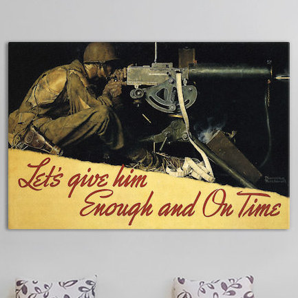 «Let's donner lui enough et le temps» par Norman Rockwell, impression sur toile tendue, H 8 po x l 12 po x P 0,75 po