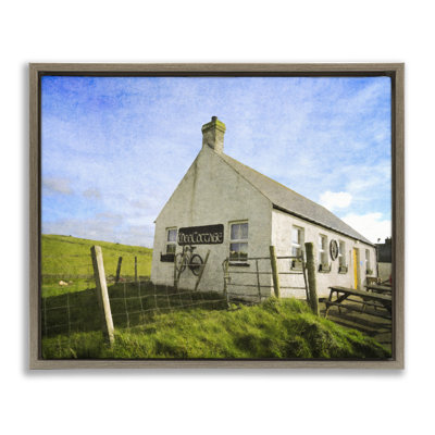 Wee Cottage Countryside Framed Floater Canvas Wall Art By Graffi*Tee Studios