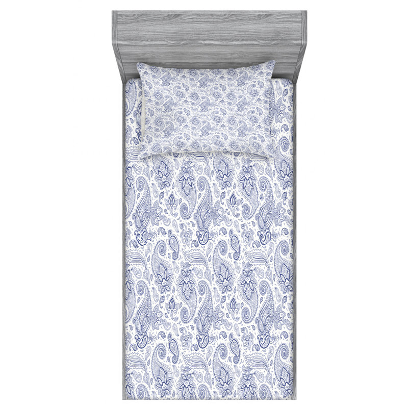 Microfiber Sheet Set, Twin, Paisley