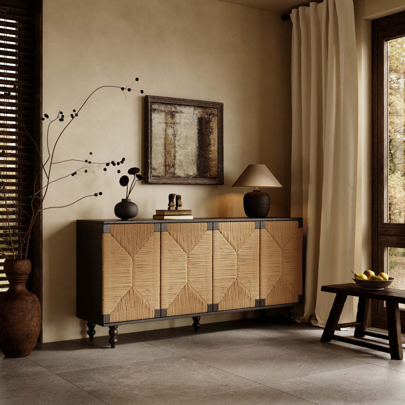 Meuble télé avec rangement Buffet Accent Natural