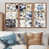 Toile avec cadre flottant brun