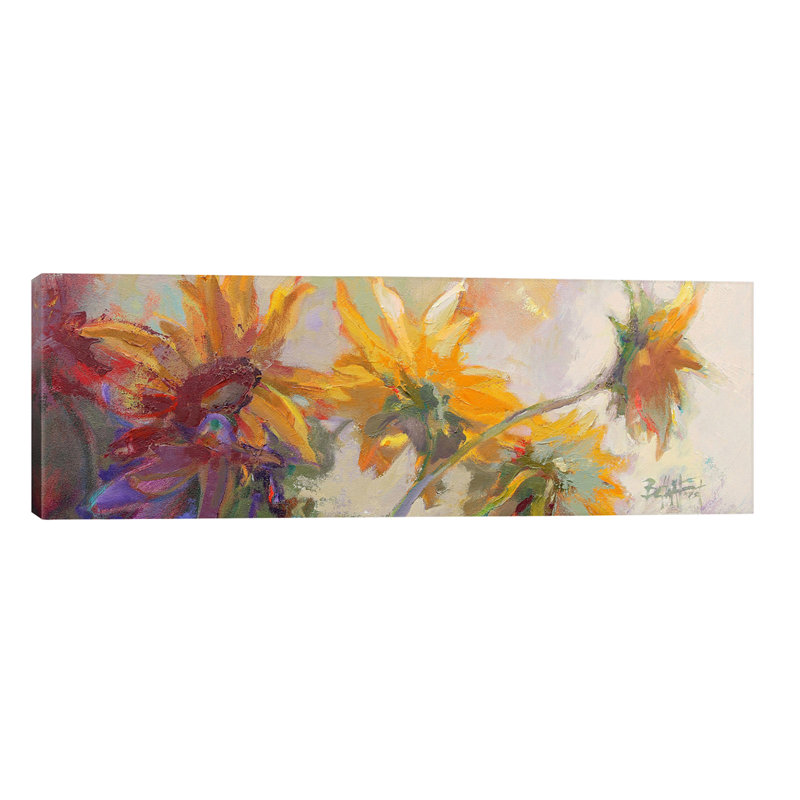 Three Long Blossoms by Beth A. Forst - Wrapped Canvas Panoramic Painting, 121.92 cm H x 40.64 cm W x 1.91 cm D