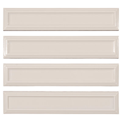 Concerto-Posmer 2-in. x 10-in. Subway Beveled Glossy Ceramic Wall Tile
