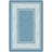 Ottohome Non-Slip Bordered Area Rug For Living Room, Hallway, Entryway Rug, Blue-1233561622