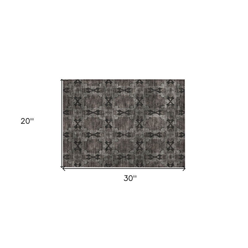 Rectangle Eitaro Area Rug with Non-Slip Backing