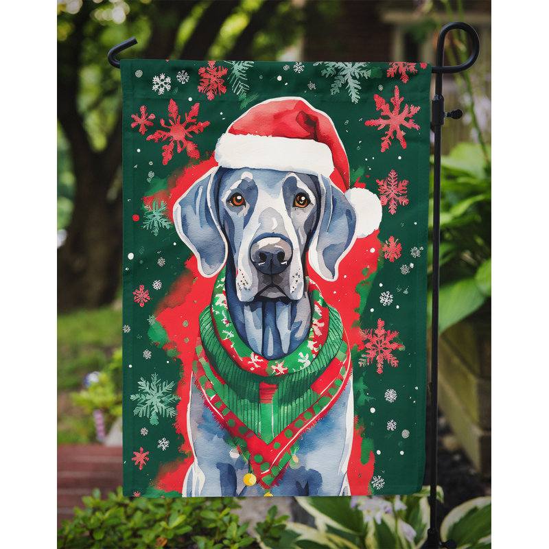 Polyester double face Noël, H 15,5 po x l 11,25 po