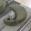Fabric Upholstered Club Chair with Wood Legs-546751632