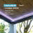 Aluminum Frame Pergola with Fixed Roof & LED Lights-97823456