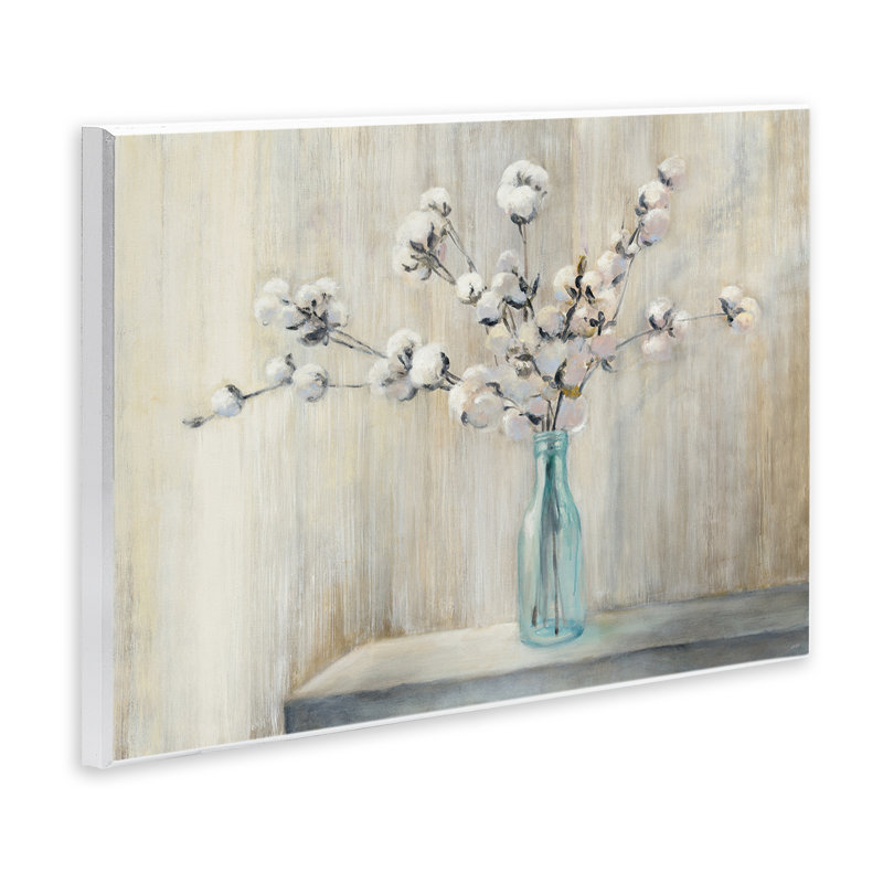 «Beautiful Cotton Flower Paint», impression sur toile, 13" H x 19" W