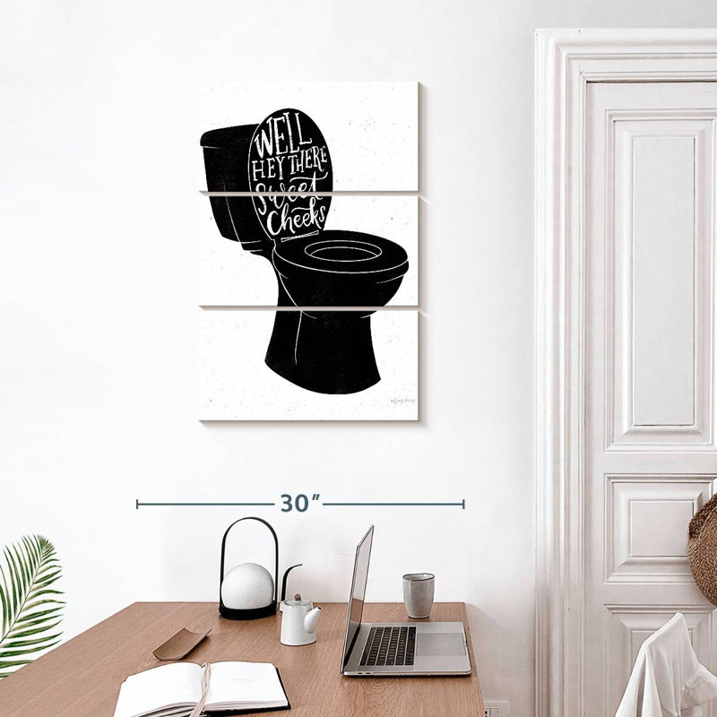 Ketti Bathroom Puns II Black, 32" H x 20" W