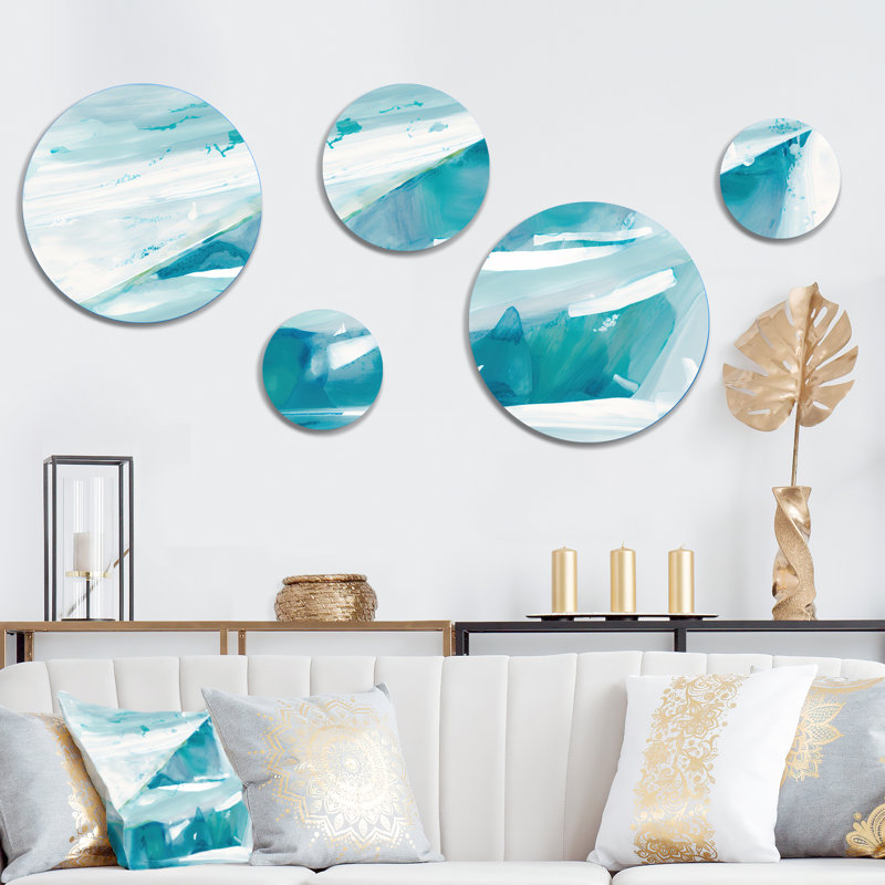 Deconstructed Iceberg I - Abstract Liquid Ink Metal Wall Décor