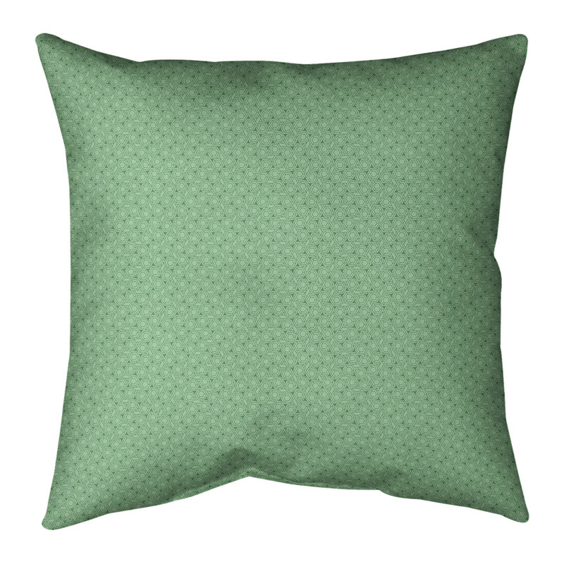 Oreiller carré Katelyn Elizabeth, 26 po x 26 po, Pas de bourre, Vert