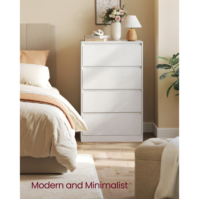60cm W 4 - Drawer Chest of Drawers, Snow White