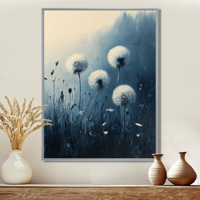 Quiet Seedling Dandelion In Minimalism II - Dandelion Canvas Prints