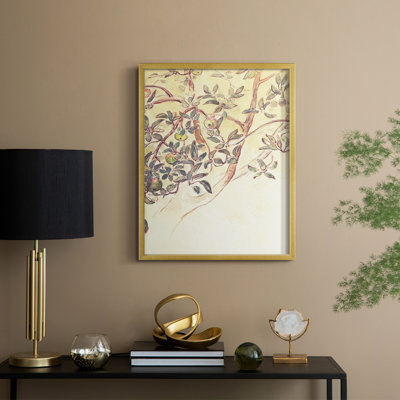 Reproduction florale vintage encadrée CC XXIV - bois massif