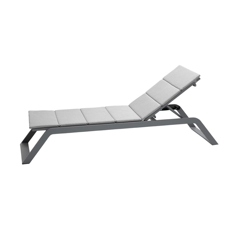 Siesta 80.8" Long Reclining Single Chaise, Light Gray