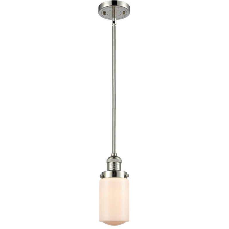 Luminaire suspendu simple à 1 lumière Saroyan, Blanc mat, Ampoule non incluse, Laiton antique noir