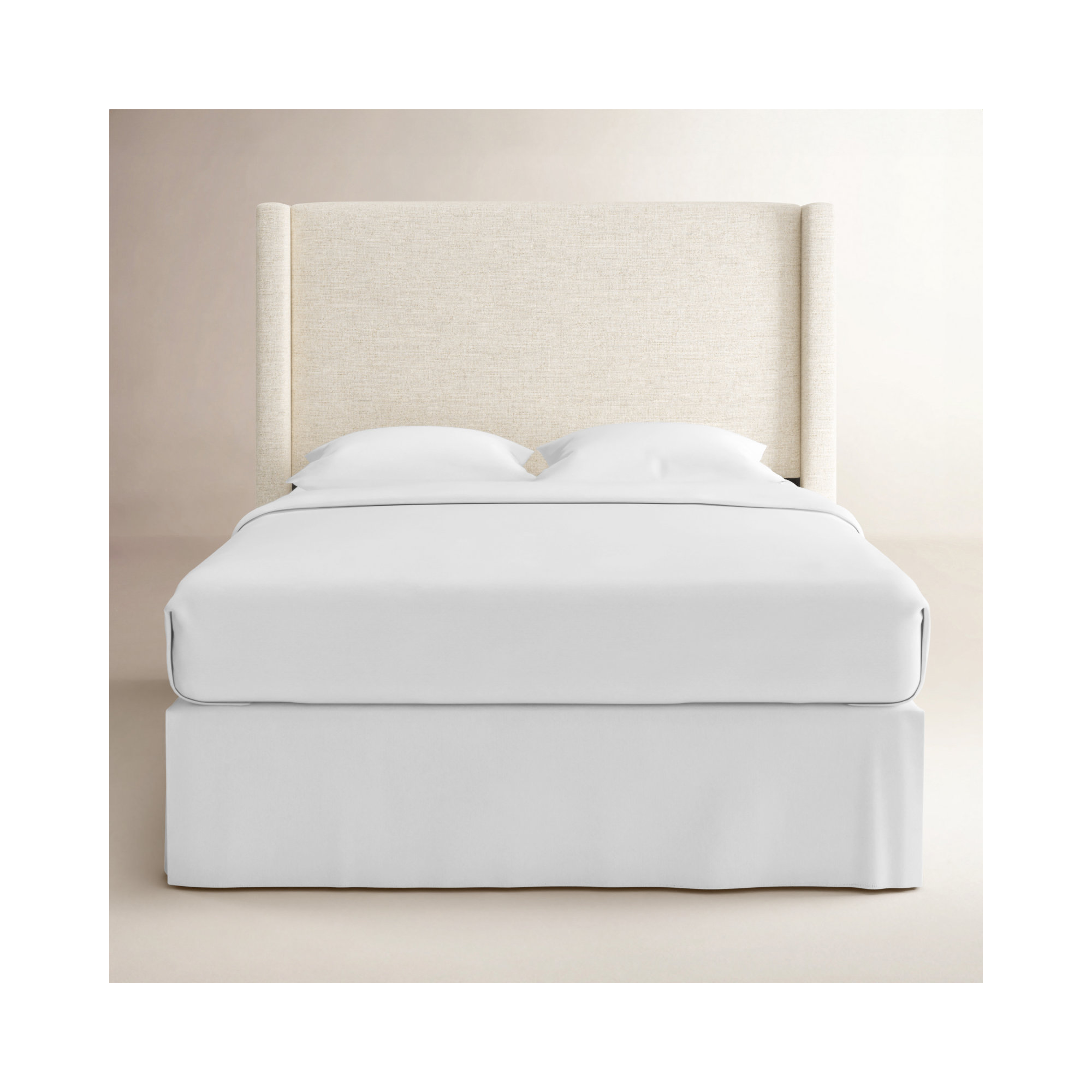Hanson Upholstered Headboard, Classic Talc Linen, Queen