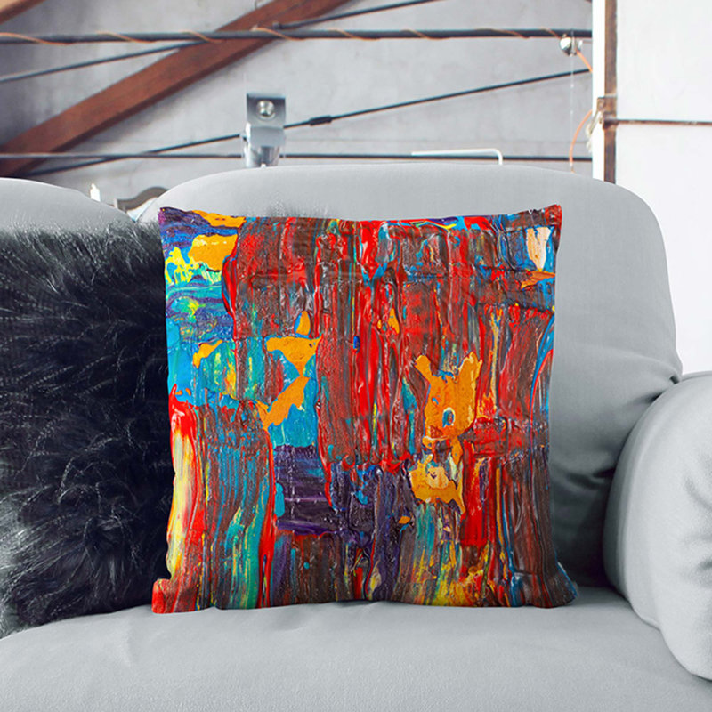 Abstract Square Throw Cushion, 40 x 40 cm