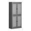 Garde-manger 100% bois massif 32 po avec portes en verre givré et tablettes réglables-982952889
