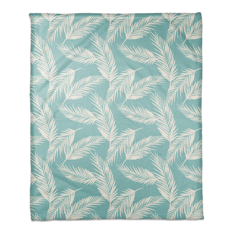 Jeté en molleton Mint Palms